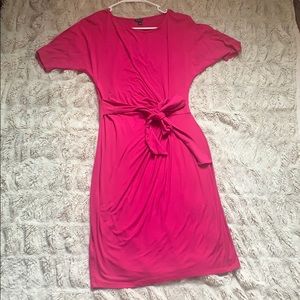 Pink wrap dress